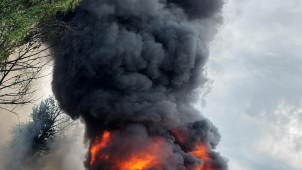 Požár na Přerovsku si vyžádal zásah deseti hasičských jednotek