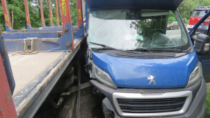 U Mohelnice bouraly dva náklaďáky