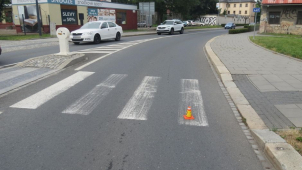 Na kruhovém objezdu Na Střelnici došlo ve čtvrtek k nehodě