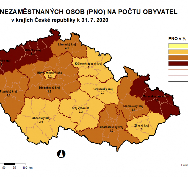 Nezaměstnanost v kraji za červenec mírně stoupla